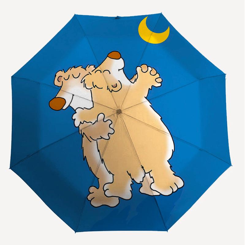 1PC bear moonUmbrella-8-Rib Reinforced, Automatic Open, Lightweight & Durable, Cute Fashion Accessory for Outdoor-P128