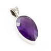 Подвеска из чистого серебра 925 пробы с натуральным африканским аметистом 1,1 дюйма I6M10