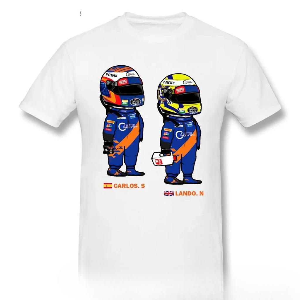 Streetwear Mini F1 Tshirt Summer Men's Clothing Women's Short Sleeve Kawaii Automobile Race T-shirt