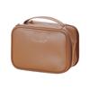 Leather Pu Solid Color Large Capacity Travel Makeup Bag Portable Pouch Wash