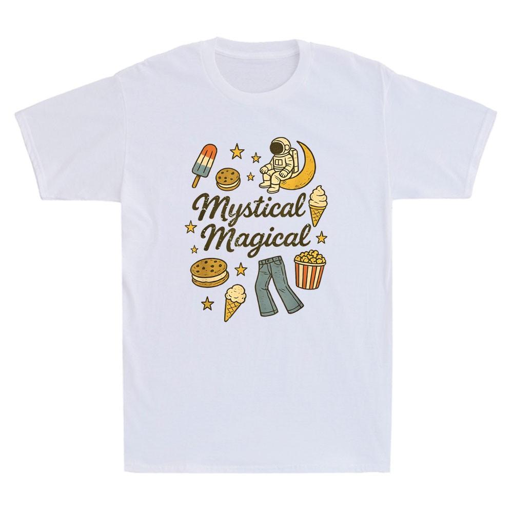 Mystical Magical Funny Astronaut Graphic Vintage Unisexs Short Sleeve Tshirt Gift