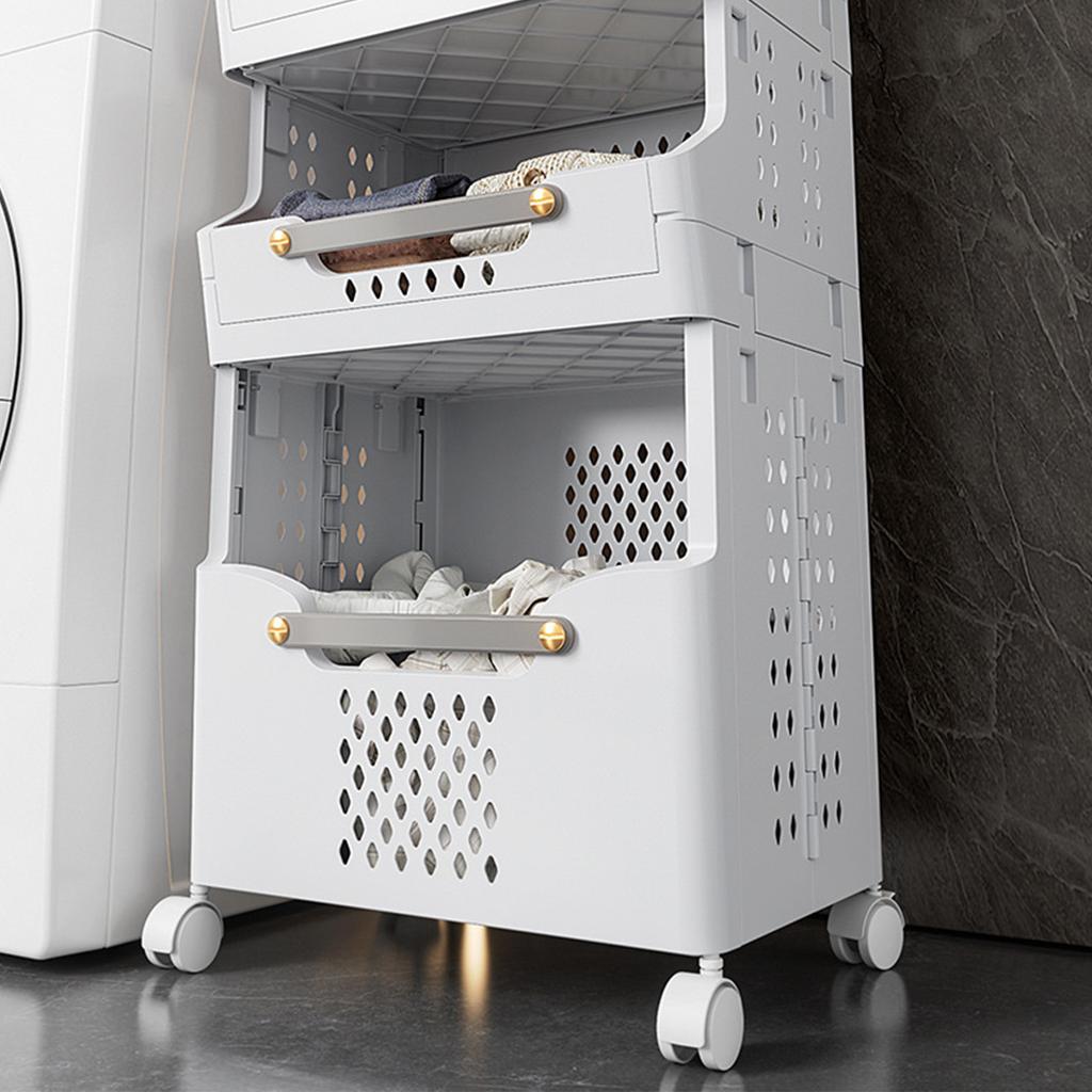 Корзина для белья складная большая вместимость многофункциональная пластиковая корзина для хранения грязной одежды башня