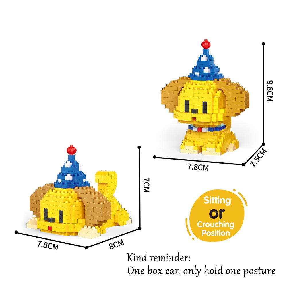 Multi Form Micro Mini Building Blocks Dog: Versatile and Cute Convertible Pet Models for Creative Fun Children's Puzzle Toy Gift