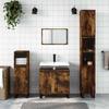 VidaXL Bathroom Cabinet Smoked Oak 65x33x60 Cm Engineered Wood 831617