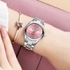 Fasinon Elegant Women Casual Watches Pink Rhinestone Simple Minimalism Lady Quartz Wristwatch 3ATM Waterproof CHENXI Brand Clock