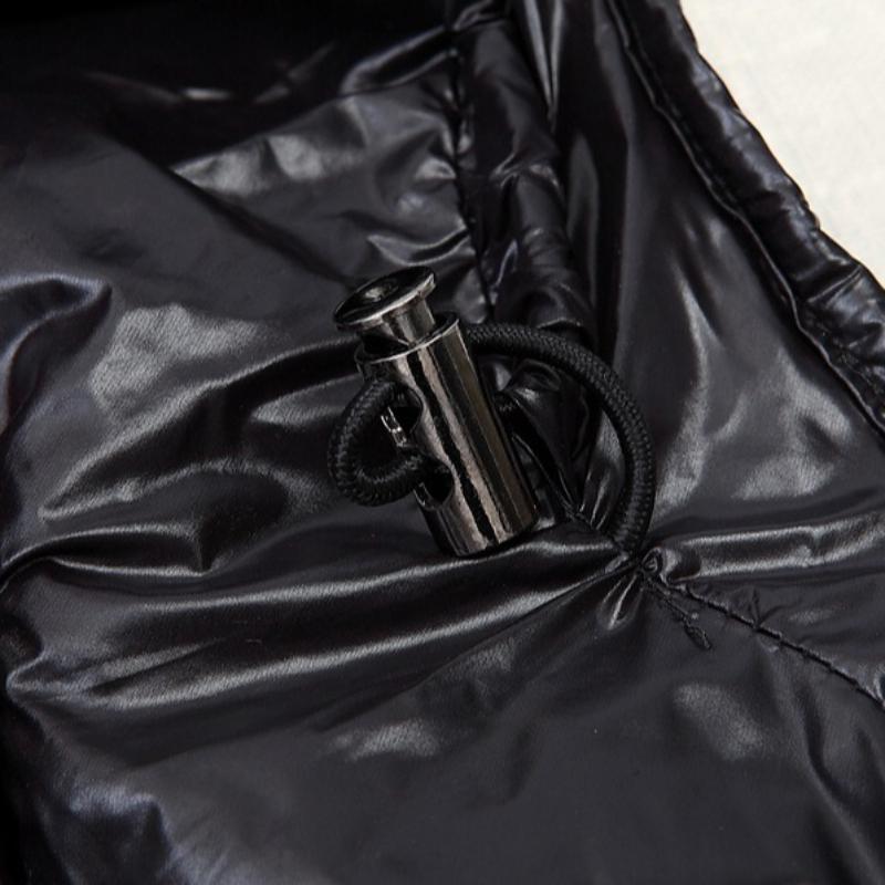 Блестящая хлопковая куртка Унисекс Короткая с капюшоном Утепленное хлопковое пальто Теплая верхняя одежда Модная одежда для холодной погоды