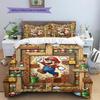Mario Jumping Action Duvet Cover & Pillowcases, Mario Fan Vibrant Bedding, Perfect Gift.chl
