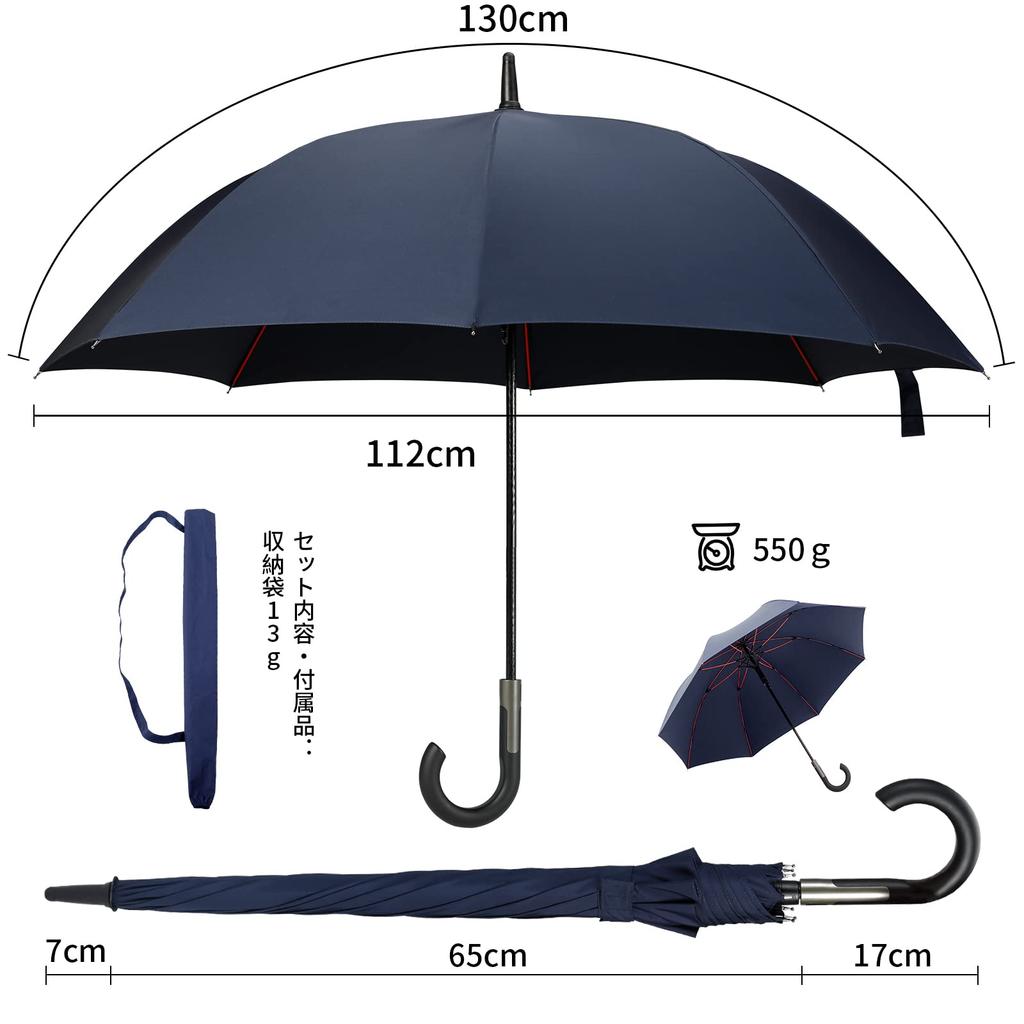 For Strong Winds and Heavy Vialifer Long Super Water Typhoon Wind Teflon Treated Large Rain Automatic Opening Cane Rainy Season Commuting To Storage