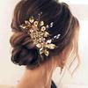 Europe and America Cross Border Bridal Wedding Handmade Flower Glass Drill Hair Comb Headdress Dress Accessories