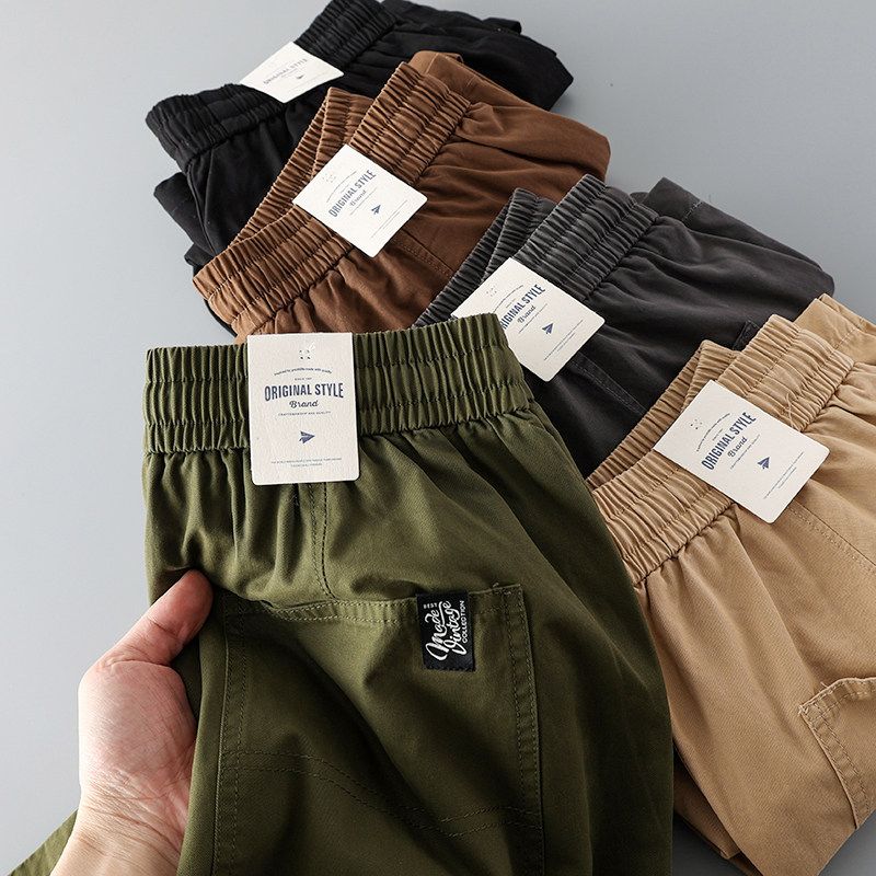 Khaki Japanese Style Simple Export Export Parka Shorts