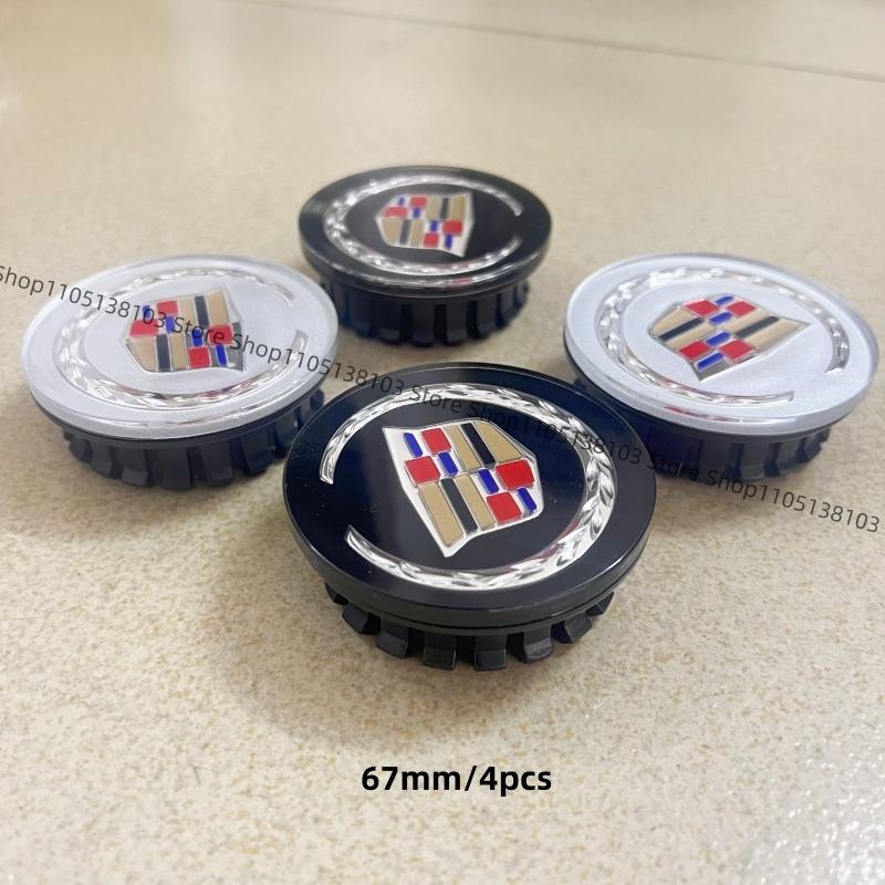 4pcs 66mm Acrylic Car Wheel Center Hub Caps Cover for Cadillac BLS CT4 CT6 CTS SLR SLS SRX XT4 XT5 XT6 XTS Escalade Deville DTS