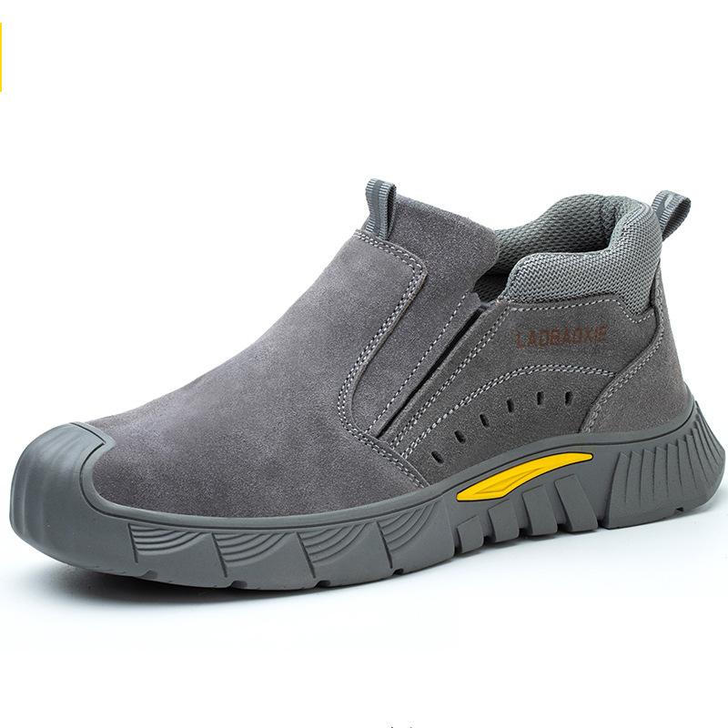 Мужская летняя защитная обувь Oulylan, легкая, с композитным подноском, противопрокольная, дышащая, износостойкая рабочая обувь