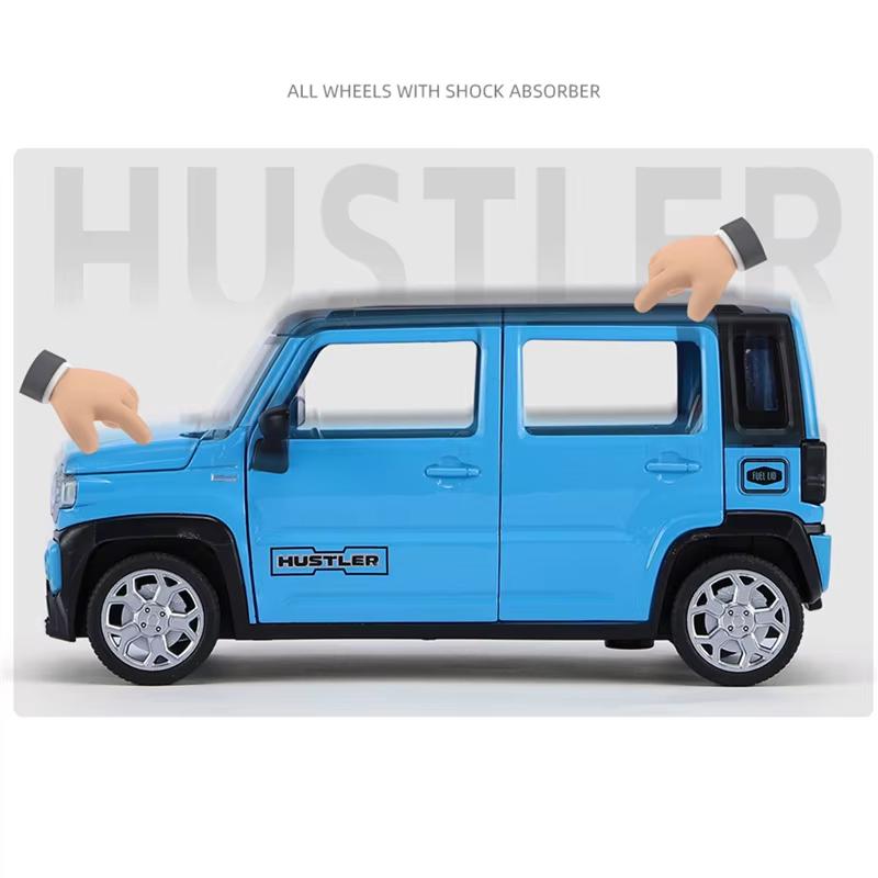 1:22 SUZUKI HUSTLER Alloy Car Model Diecast Metal Off-Road Vehicle Car Model Sound and Light Simulation Collection Kids Toy Gift