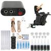 Complete Coil Tattoo Machine Set Tattoo Power Supply Needles Professional Tattoo Machine Kit for