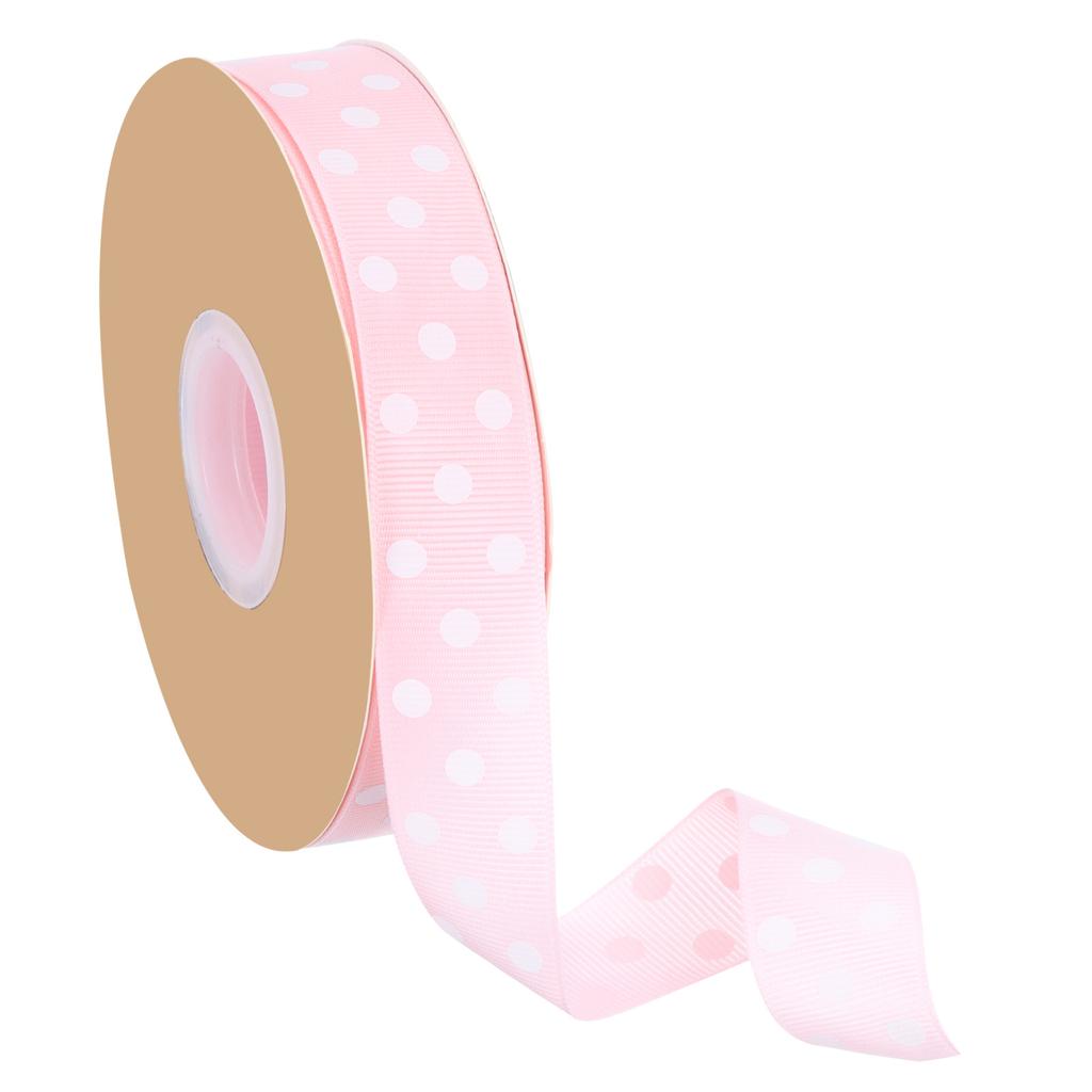 Лента репсовая в горошек, рулон репсовой ленты, лента с проволочным краем для украшения вечеринки, упаковки подарков, 1 дюйм х 48 ярдов