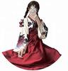 Taisho Roman Hakama Японская одежда Кимоно Косплей Костюм Длинный Маскировка Юката Роза Узор Розы [Lady Lazy] Женщины Женщины (Красный, С)