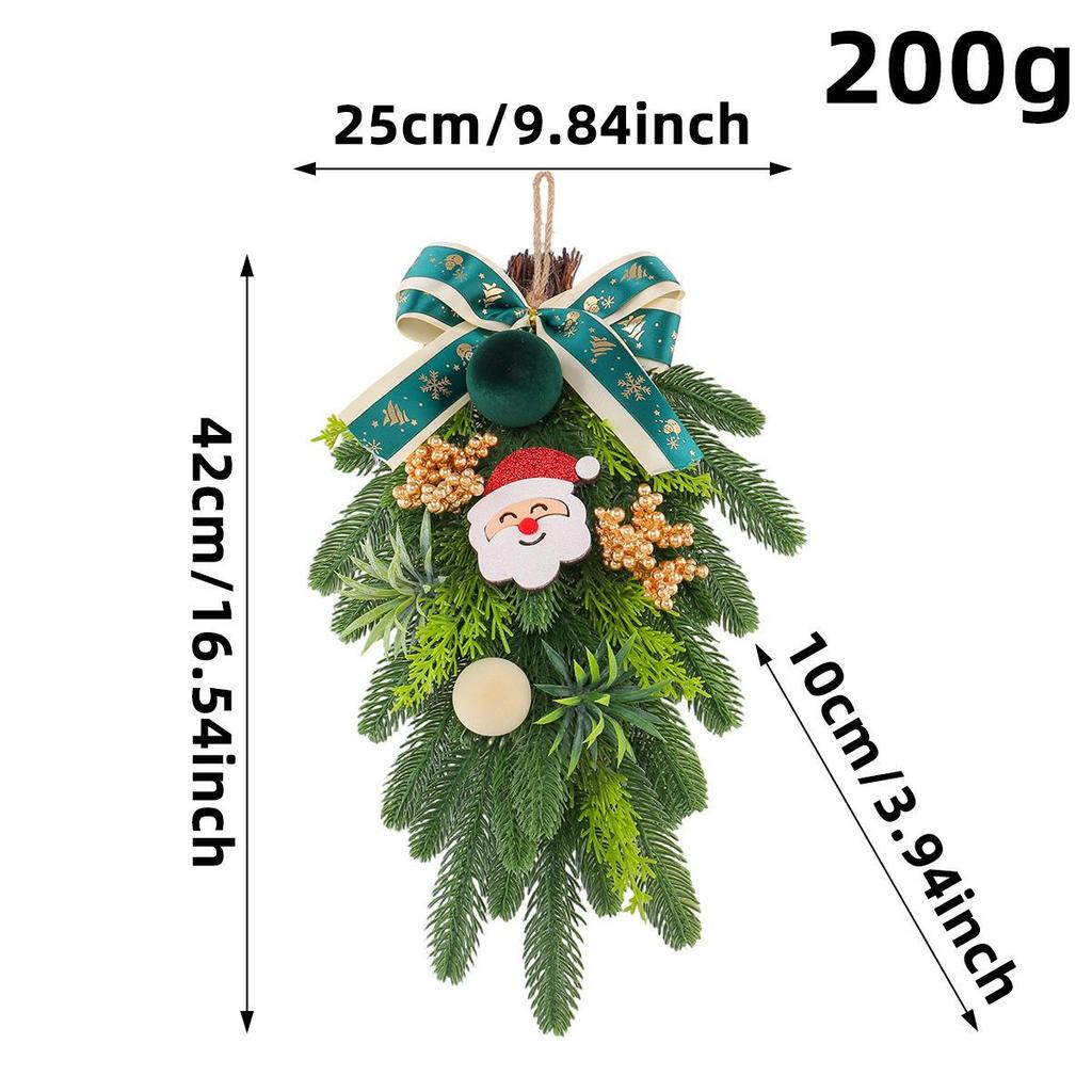 Port Love Christmas Rattan Vine Door Wreath Decoration Prop