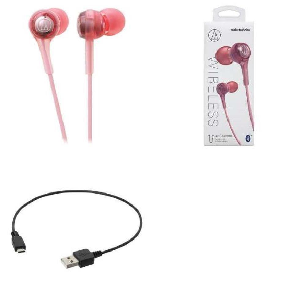 Беспроводные наушники Bluetooth совместимые PK audio-technica (розовый) аудиотехника ATH-CK200BT