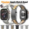 Роскошный титановый ремешок для Apple Watch Ultra 2 49 мм Настоящий титановый браслет для Series 10 9 8 7 6 5 4 SE 46 мм 45 мм 44 мм Браслет