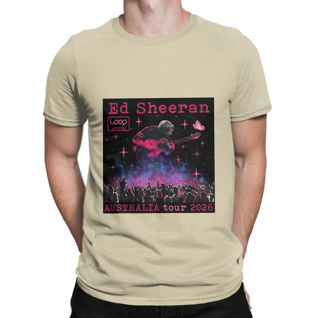 Ed Australia Sheeran Loop Tour Australia 2026 Concert Music Tour 2026 Novelty 100 Cotton TShirt EEd Sheeran Tops Tees For Unisex