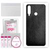 apgo Protective Skin Sticker for the Back Compatible with Honor 20 Lite, Wrap Film, Foil, Vinyl - Pattern Black Leather