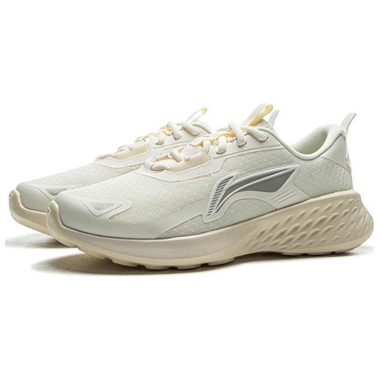 Li Ning Light Cloud Нескользящие Износостойкие Низкие Повседневные Беговые Кроссовки Женские Цвет Экрю ARSU128-4