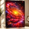 Vibrant Spiral Galaxy Metal Poster Perfect Gift for Fans Lovers Personalized Wall Art Metal Sign for Bedroom Stuff Decor Luxury