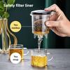 750ML Creative High Borosilicate Glass Filter Teapot Home Office Gift Large Capacity Press Floating Cup with Lid for Perfect Tea
