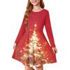 Girls' Princess Dress - Long Sleeve A-Line T-Shirt Dress Christmas Day