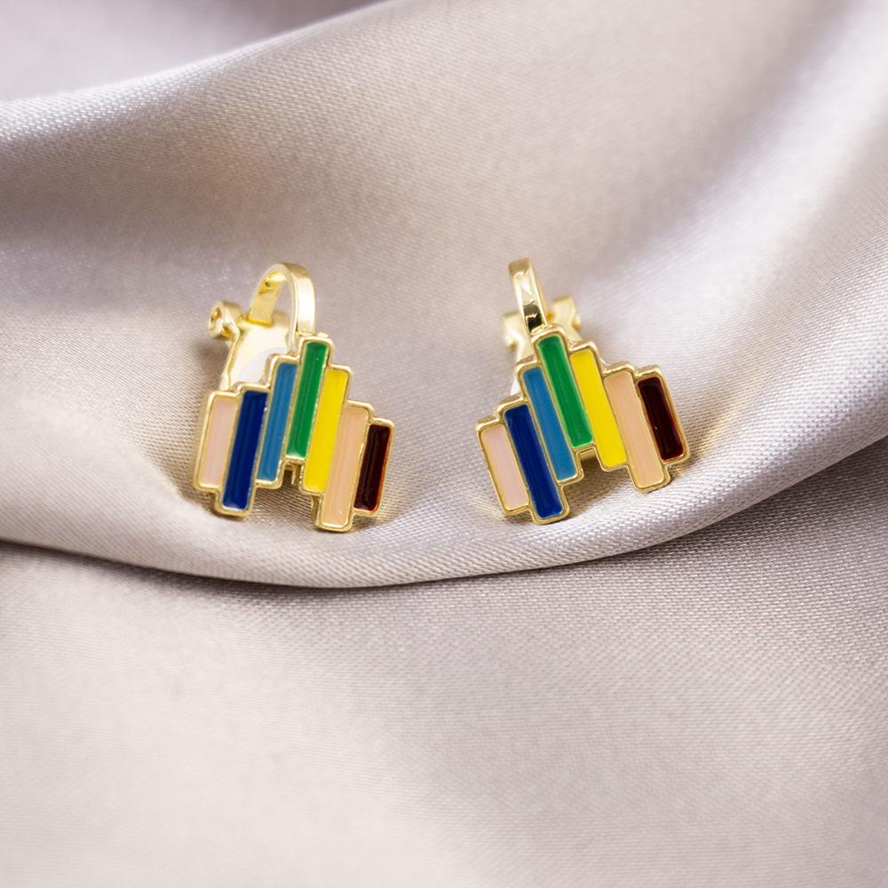 Универсальные легкие роскошные клипсы для ушей без проколов, повседневные высококачественные треугольные клипсы для ушей, универсальные женские серьги