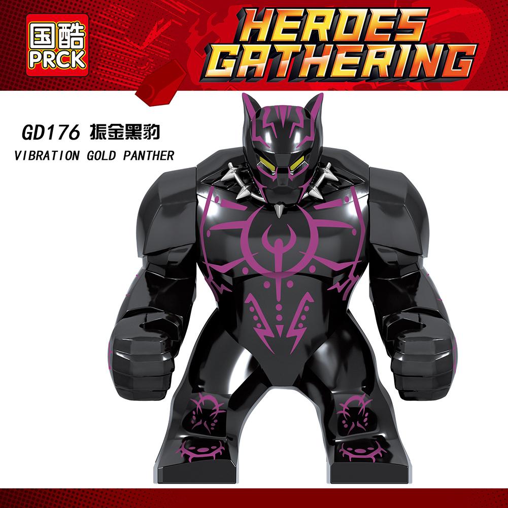 Строительные блоки игрушки Герои Marvel Черная пантера Одна большая кукла Пластиковая кукла-строительный блок