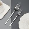 Западные ножи и вилки Столовая посуда Узкая талия Набор ножей и вилок для стейка Нержавеющая сталь Бытовой Премиум Пищевая ложка Десертная ложка и вилка