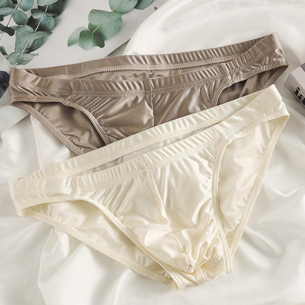 Мужское нижнее белье Мужское ледяное шелковое U-образное выпуклое ультратонкое сексуальное нижнее белье-треугольники Молодежное мужское нижнее белье