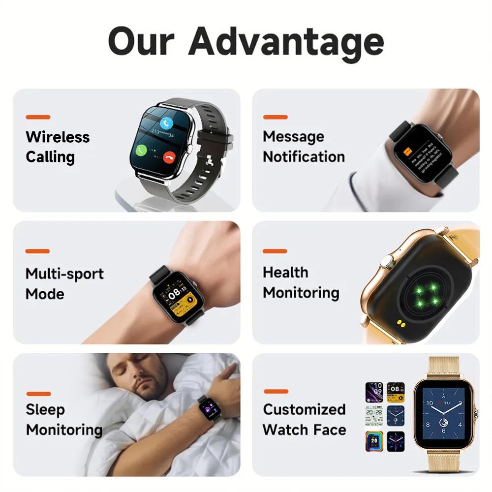 Women Smart Watch Men Color Screen Full Touch Bluetooth Call Smart Bracelet Life Waterproof Fitness Tracker Smartwatch