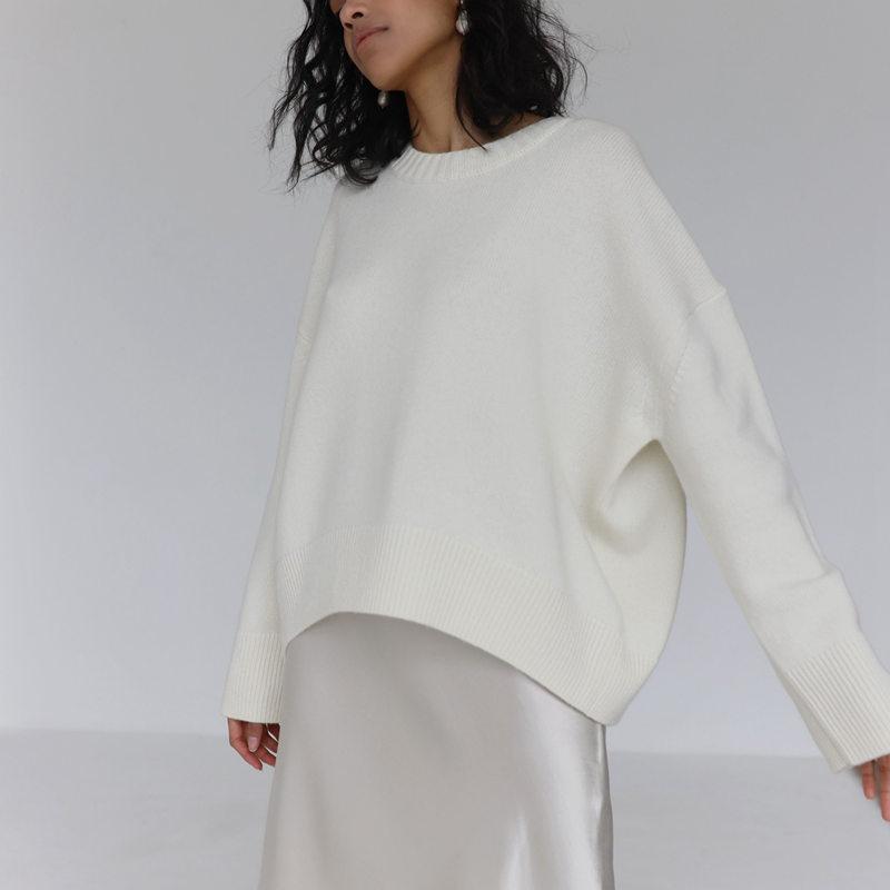 Fashion Winter Solid Knit Sweaters Women Casual Loose O Neck Long Sleeve Top Knitwear Autumn Chic Lady Highstreet Pullover Tops
