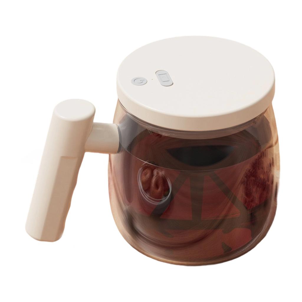 Электрическая стеклянная кофейная кружка с автоматическим перемешиванием, портативная, с USB-подзарядкой, тихий мотор, миксер для напитков для офиса, путешествий