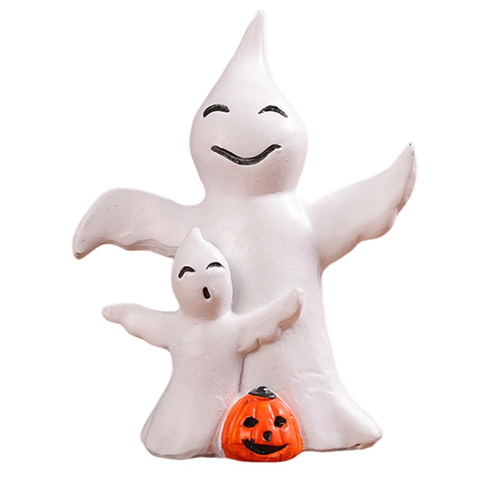 Хэллоуин Ужас Фигурка Привидения Смола Микро Череп Привидение Пейзаж Износостойкое Украшение Скелет Привидения для Дома Офиса
