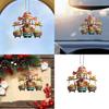 Car Interior Acrylic Pendant With Cartoon God Of Wealth Design For Decor Home