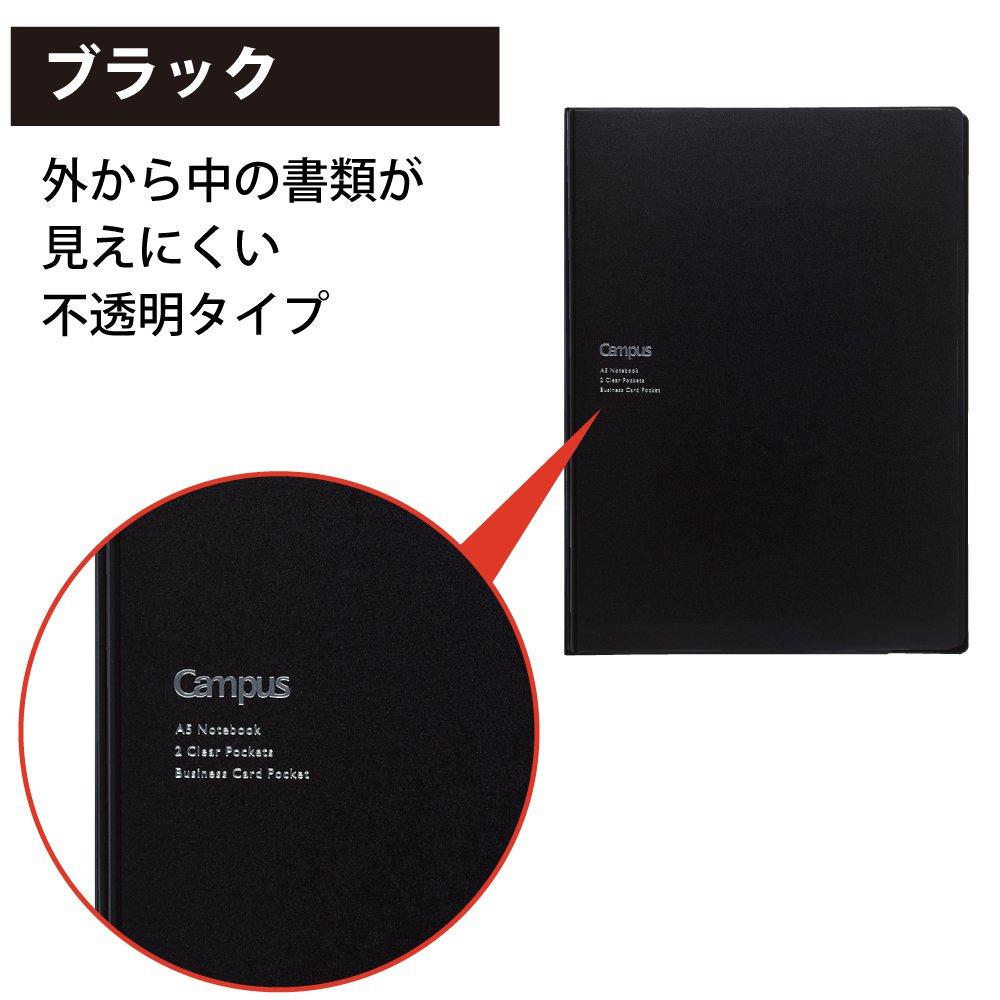 KOKUYO Notebook Cover with Document Includes 1 Campus File, Notebook, A4, Black, No-612B-D