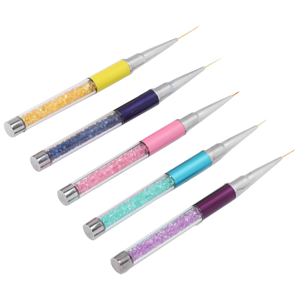 5pcs Nail Art Liner Brushes Manicure Art Point Drill Drawing Painting Brushes Pen