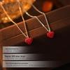 Banyan Tree S925 Silver Red Heart Pendant Valentine's Clavicle Necklace for Women