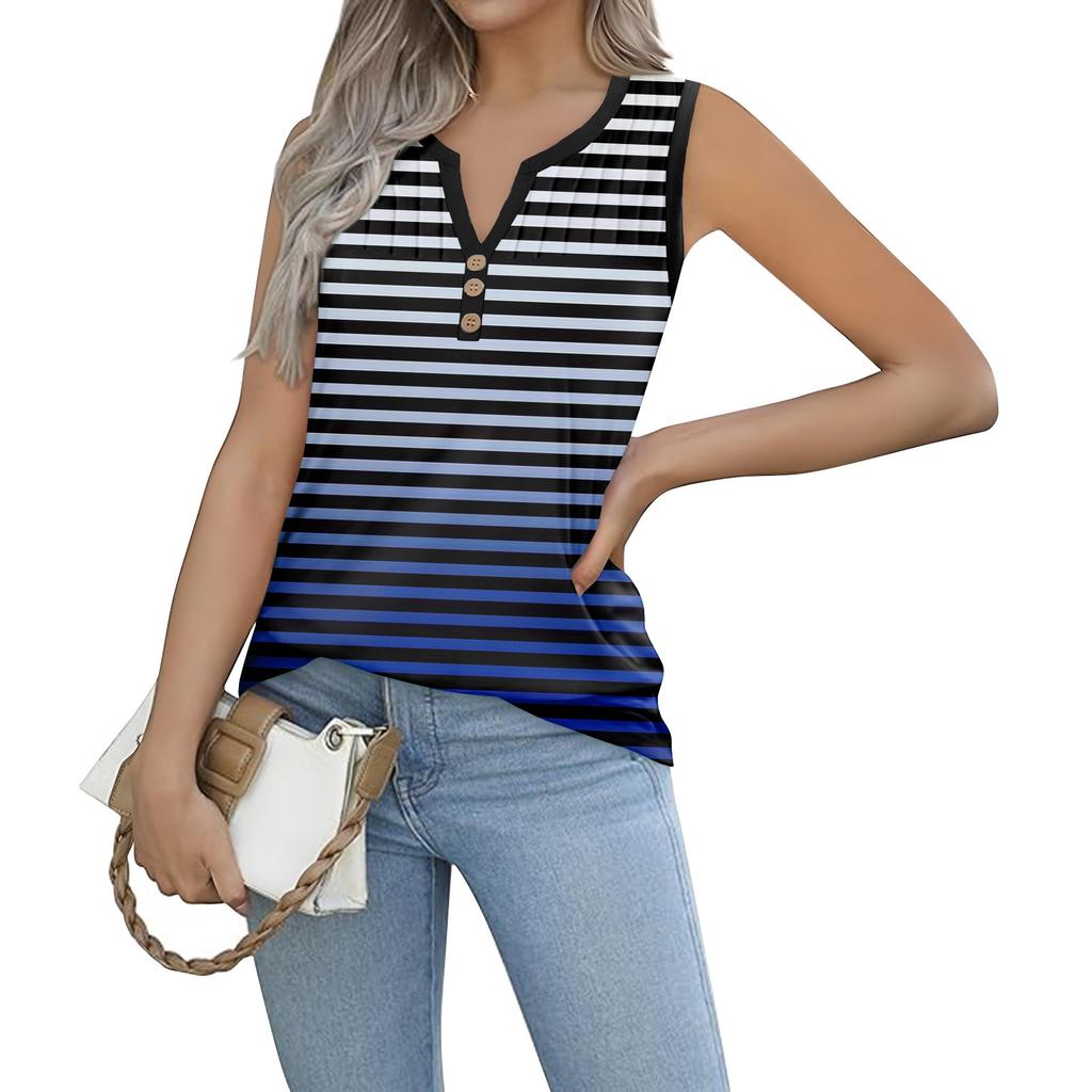 Women's Girl Tank Top Gradient Print Casual Top Tank Tops For Women Loose Fit Sleeveless Tops Flowy