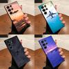 Путешествие на самолете Sky Для Samsung Galaxy S25 S24 S23 Ultra S22 S21 Plus S20 Черный Мягкий Силиконовый Защитный Чехол