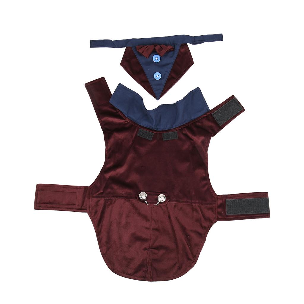 Одежда для домашних животных, стильная, легкая, изысканная, сшитая, с галстуком-бабочкой, костюм для домашних животных, свадебная рубашка для S-M