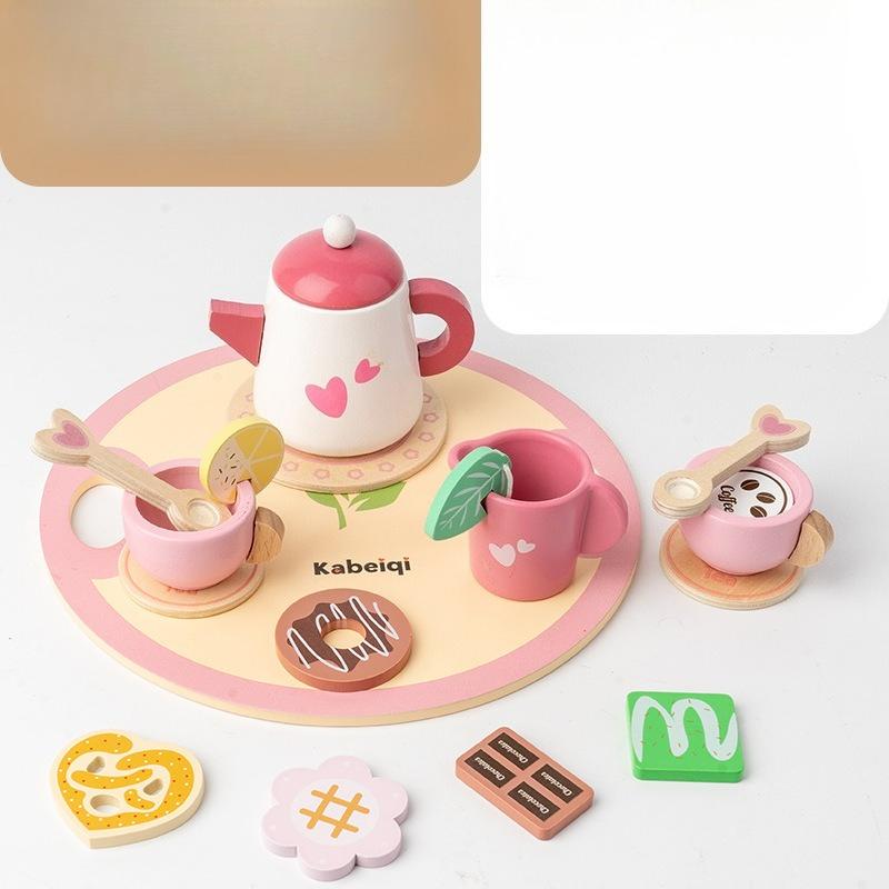 Wooden simulation ice cream cone ice cream small cart children's play toy