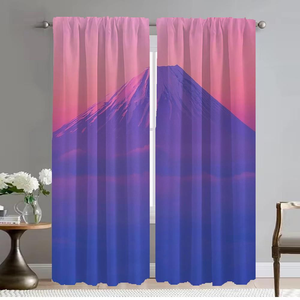 Tulle for Bedroom Fuji Curtains Child Room Blackout Curtain for Room 2 Panel Halloween Decoration Home Interior Curtains Living