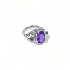 Unique Silver Ring for Her, Amethyst Gemstone Ring, Natural Gemstone and Pure Silver Ring for Her