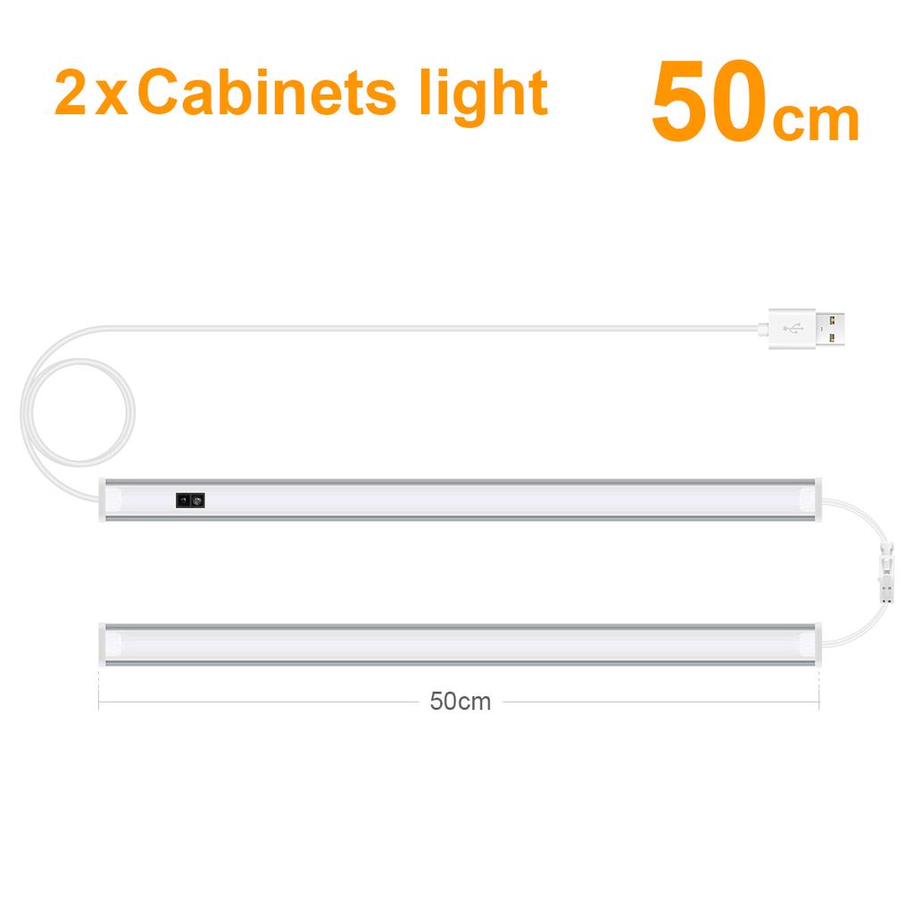 Светодиодная подсветка под шкаф, кухонная светодиодная планка для шкафа, алюминиевая яркая светодиодная лента, бесконтактная лампа с датчиком движения для шкафа, столешницы