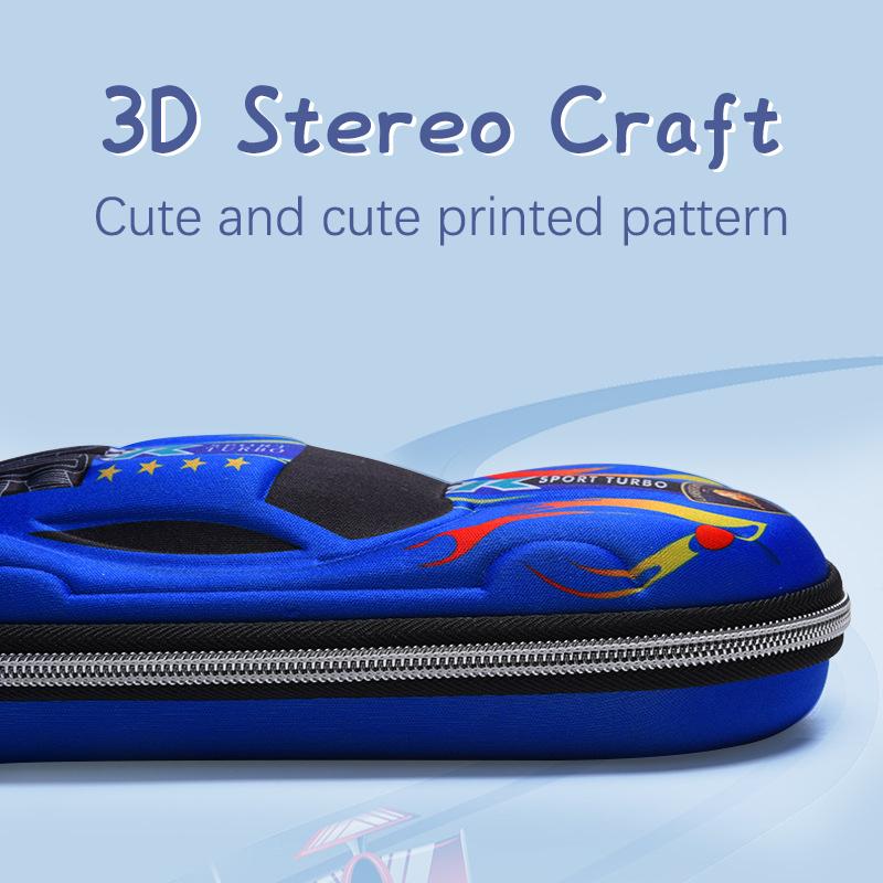 3D пеналы с гоночными автомобилями, мультфильмы, школьный пенал для детей, канцелярская коробка, пластиковый пенал для ручек из ЭВА и ПУ, милый пенал для мальчиков