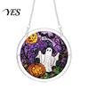 Adult Halloween Activity Acrylic Puzzle Suncatcher Window Hanging,7.87 Inch Sun Catcher Decorative Hanging Decoration Ornament, Ideal for Gifting and